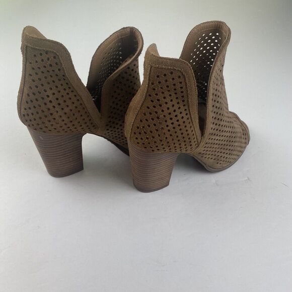 Lucky Brand Women Leather Upper Open Toe High Heel Ankle Booties Size 9 W/39 - Picture 16 of 16